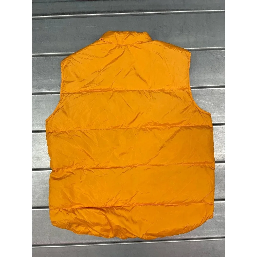 Vintage Woolrich‎ Puffer Vest Mens Large Orange Duck Down Full Zip